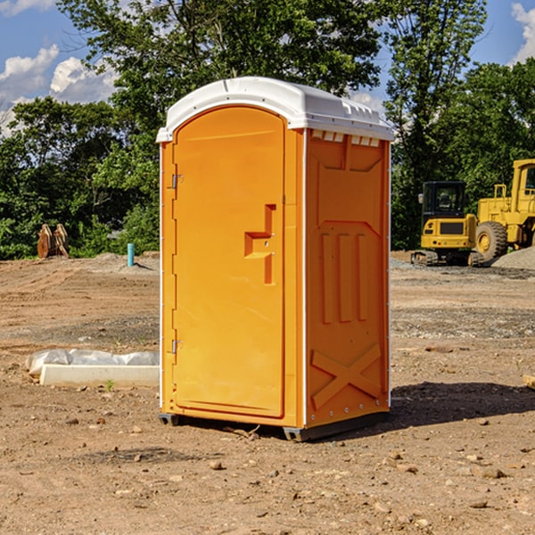 how often are the portable restrooms cleaned and serviced during a rental period in Elyria OH